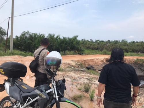 Hilang dari Pinggir Jalan Area PT DMMP, Spanduk Peringatan Dilaporkan ke Polsek Medang Kampai