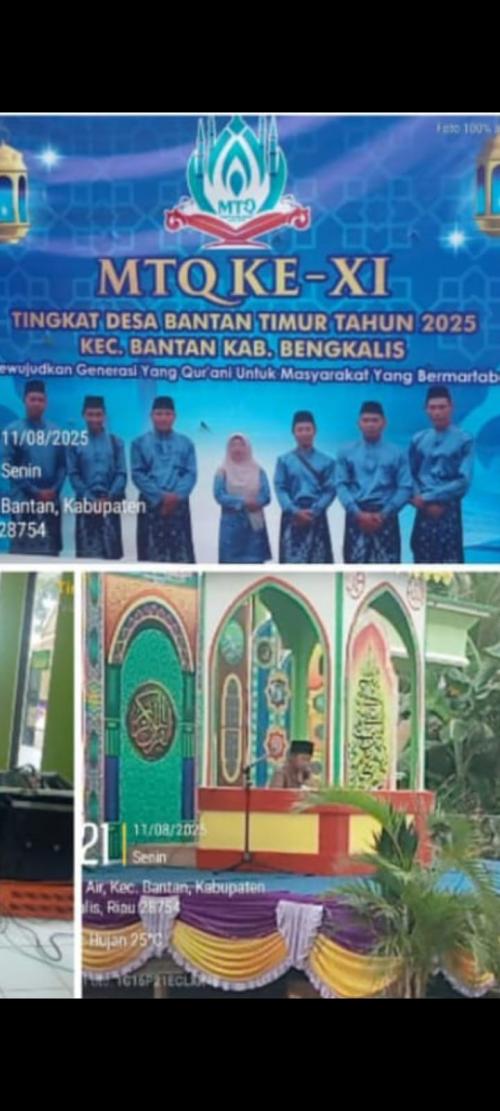 Camat Bantan Buka Secara Resmi MTQ Ke XI Tingkat Desa Bantan Timur Tahun 2025