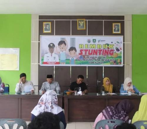 Laksanakan REMBUK STUNTING Desa Ulu Pulau Kecamatan Bantan Tahun 2025