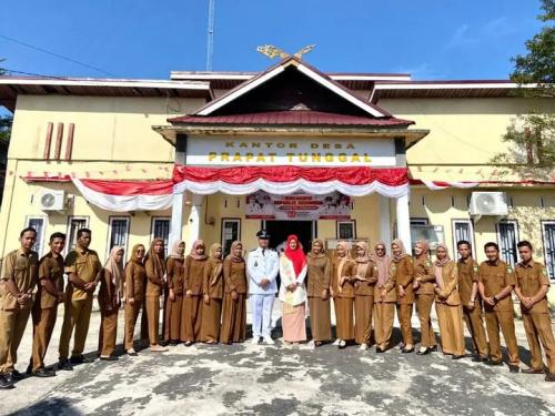 Penuh Semangat Kemerdekaan, Pj Kepala Desa Prapat Tunggal Gelar Upacara Bendera Peringatan HUT RI Ke-80 Tahun 2025
