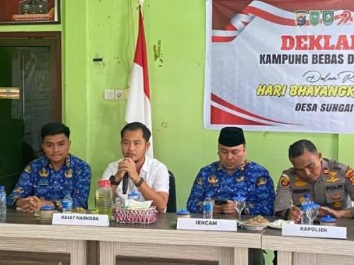 Satnarkoba Polres Bengkalis Gelar Deklarasikan Kampung Bebas Narkoba di Desa Kuala Alam dan Sungai Alam