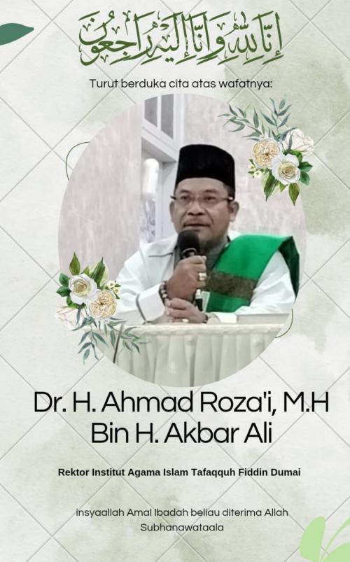 Bupati Bengkalis Bela Sungkawa Wafatnya Rektor Institut Agama Islam Tafaqquh Fiddin Dumai