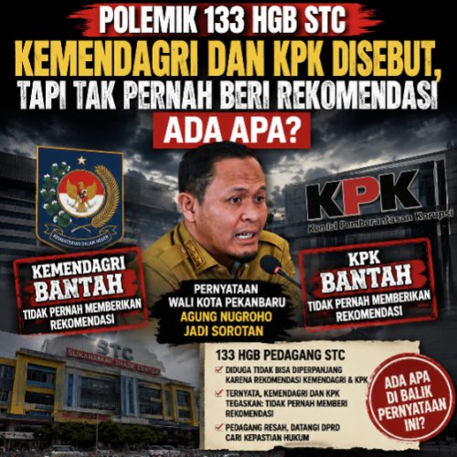 Pernyataan Wali Kota Pekanbaru Soal 133 HGB STC Jadi Sorotan, KPK dan Kemendagri: Tak Pernah Beri Rekomendasi