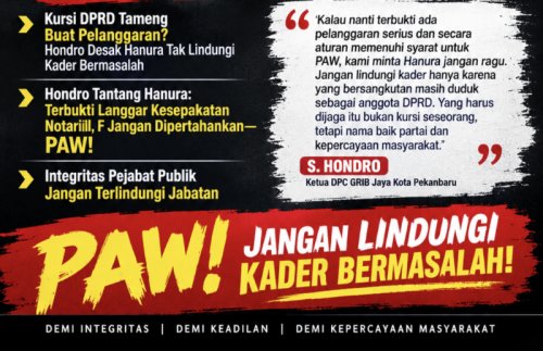 Kursi DPRD Tameng Buat Pelanggaran?, Hondro Desak Partai Hanura Tak Lindungi Kader Bermasalah
