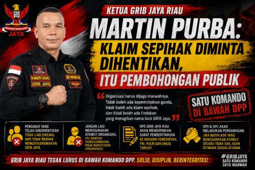 Ketua GRIB Jaya Riau, Martin Purba: Klaim Sepihak Diminta Dihentikan, Itu Pembohongan Publik