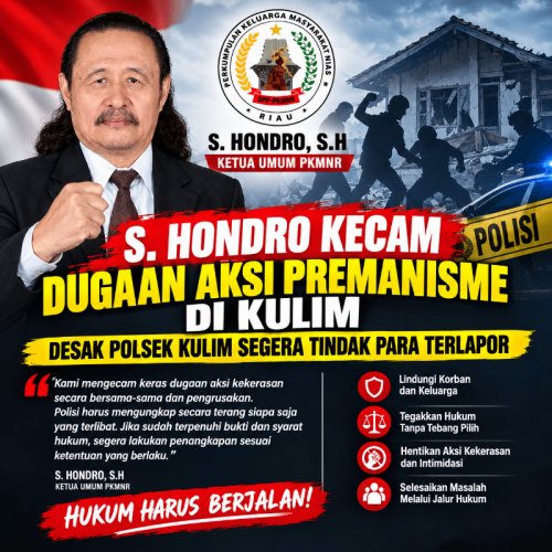 Dugaan Pengeroyokan dan Pengrusakan di Kulim, S. Hondro Desak Polsek Tuntaskan Kasus